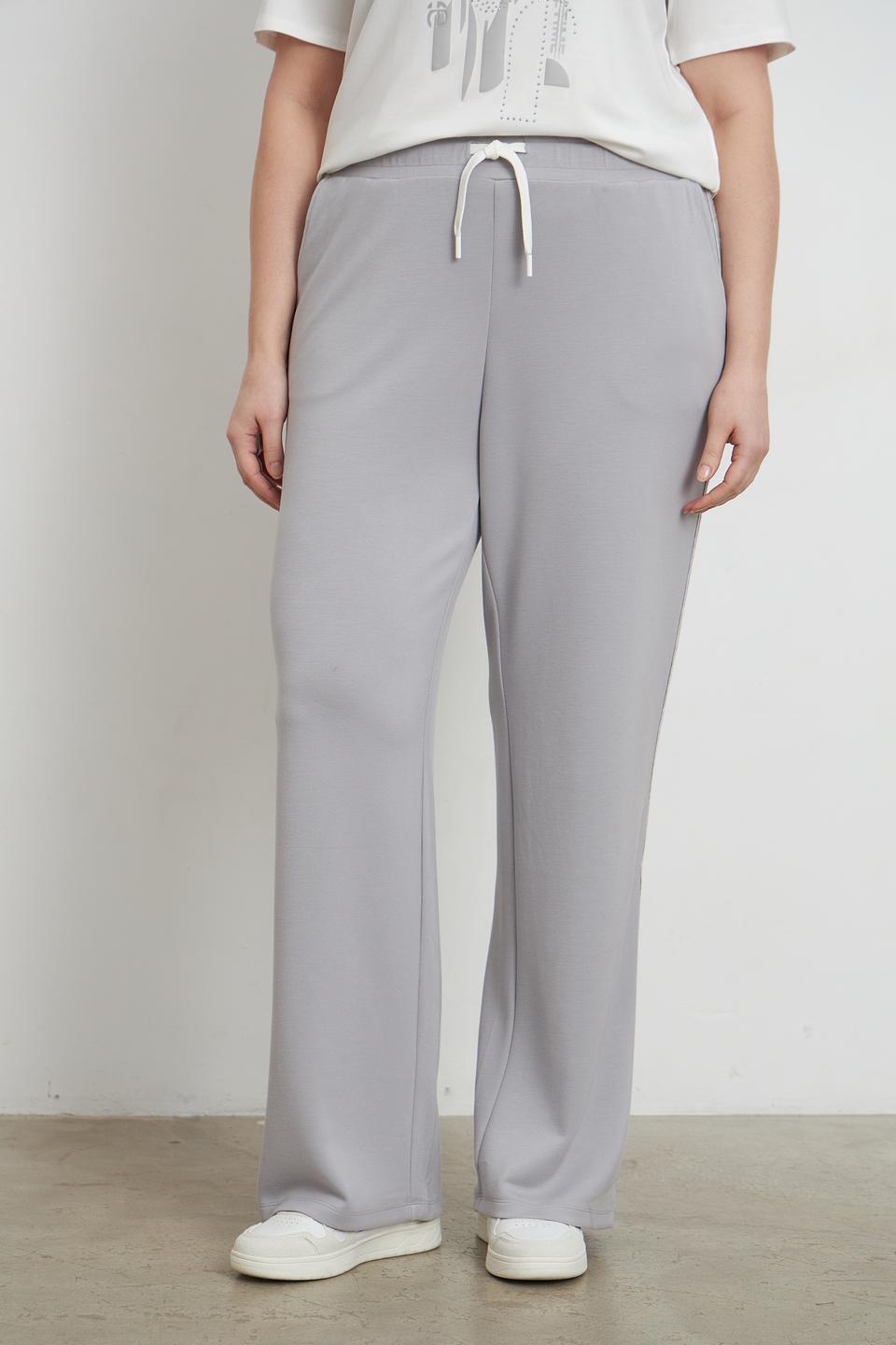 Брюки Lebek серые с полосой