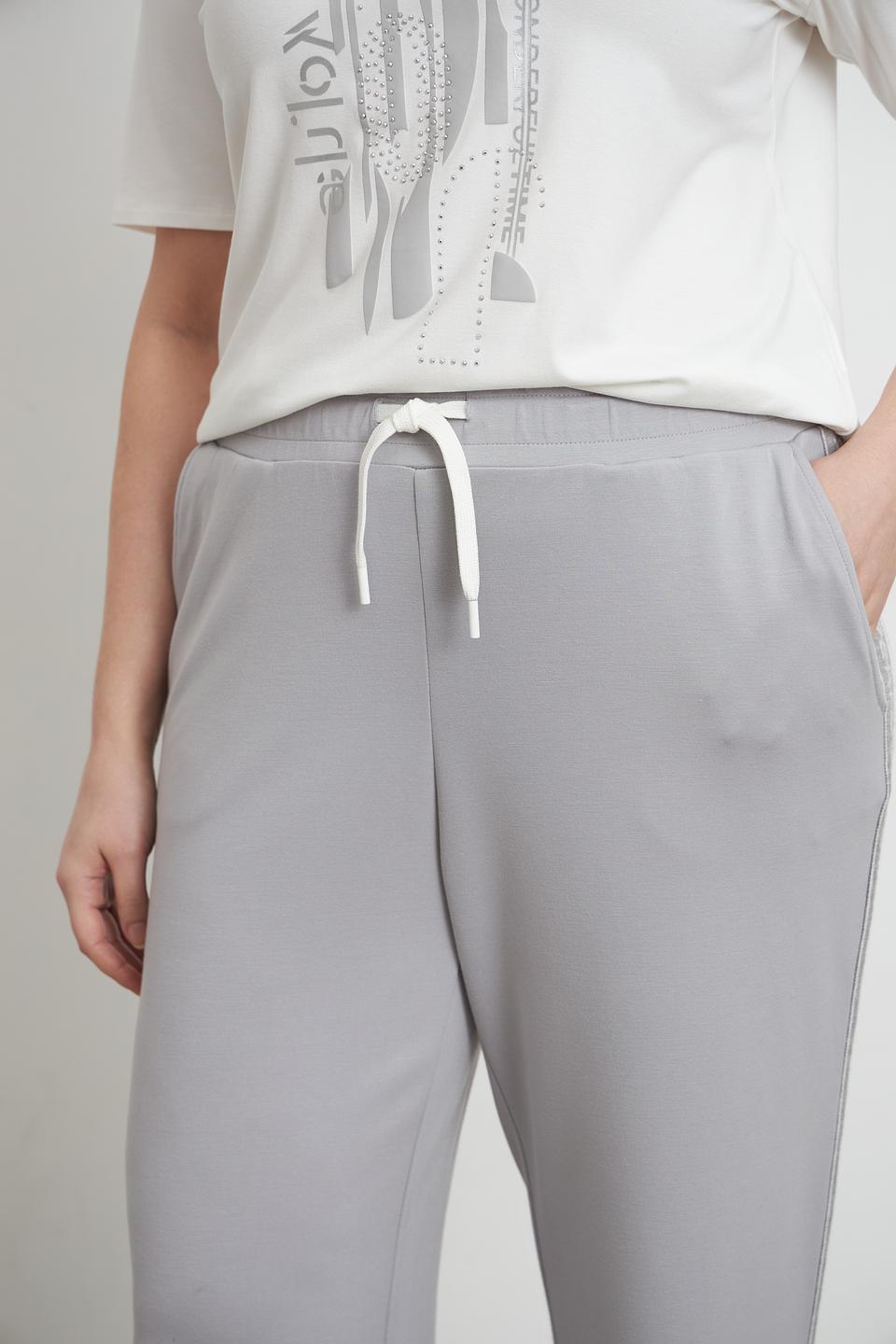 Брюки Lebek серые с полосой