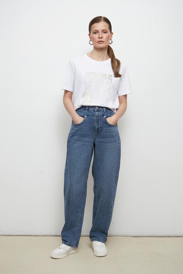 Джинсы Marc Aurel широкие голубые