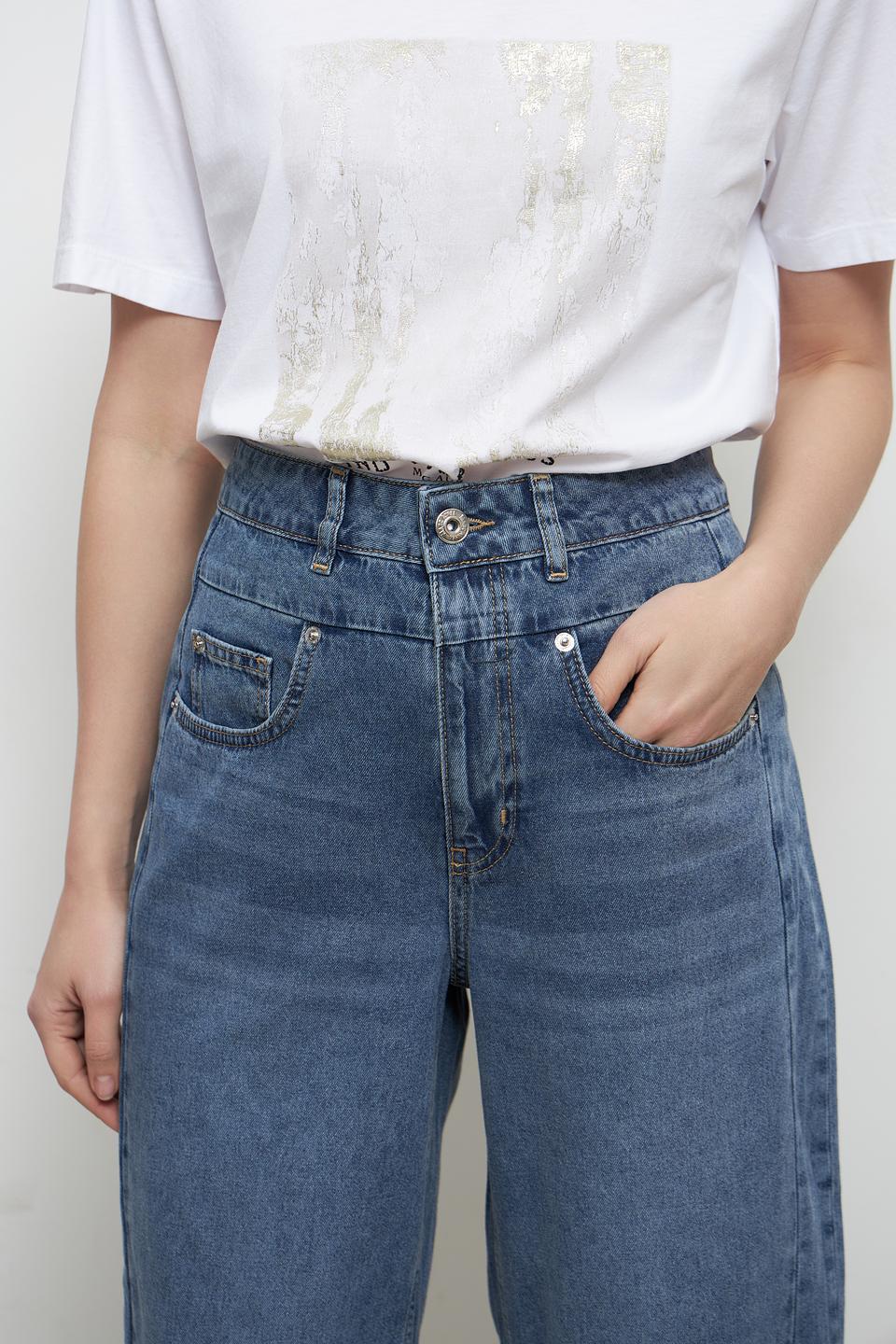 Джинсы Marc Aurel широкие голубые