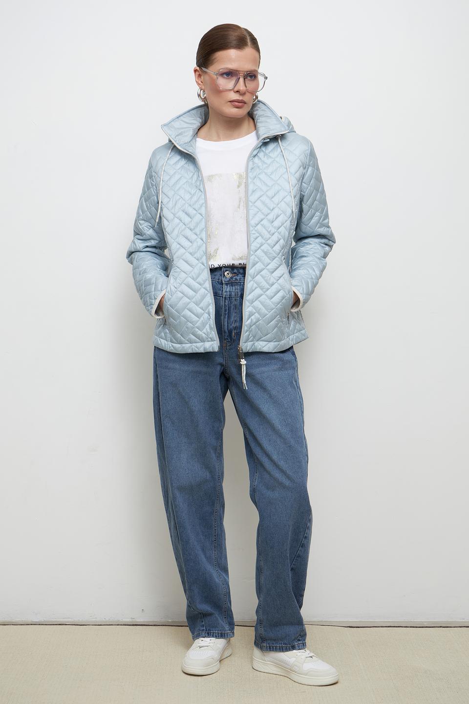 Куртка Lebek стеганая голубая