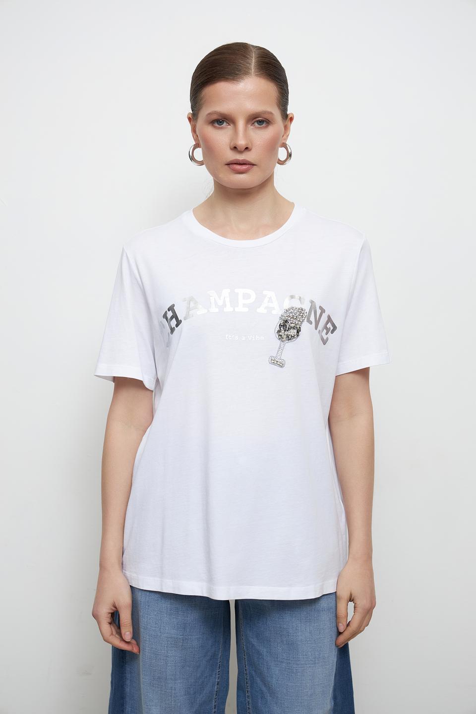 Футболка Marc Aurel с принтом шампанское