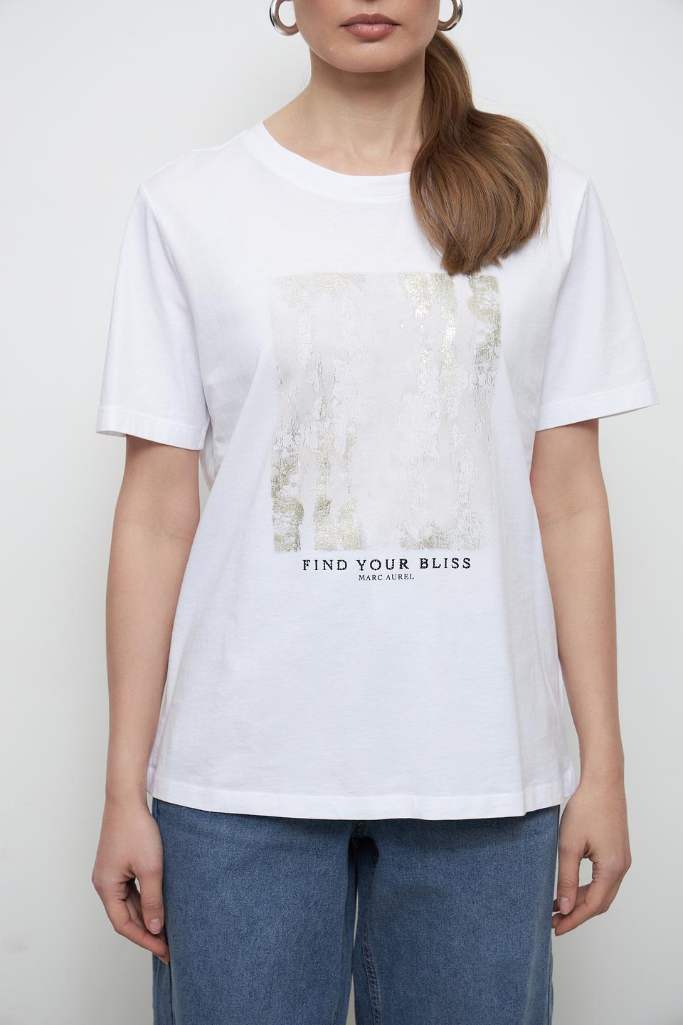 Футболка Marc Aurel с золотым принтом