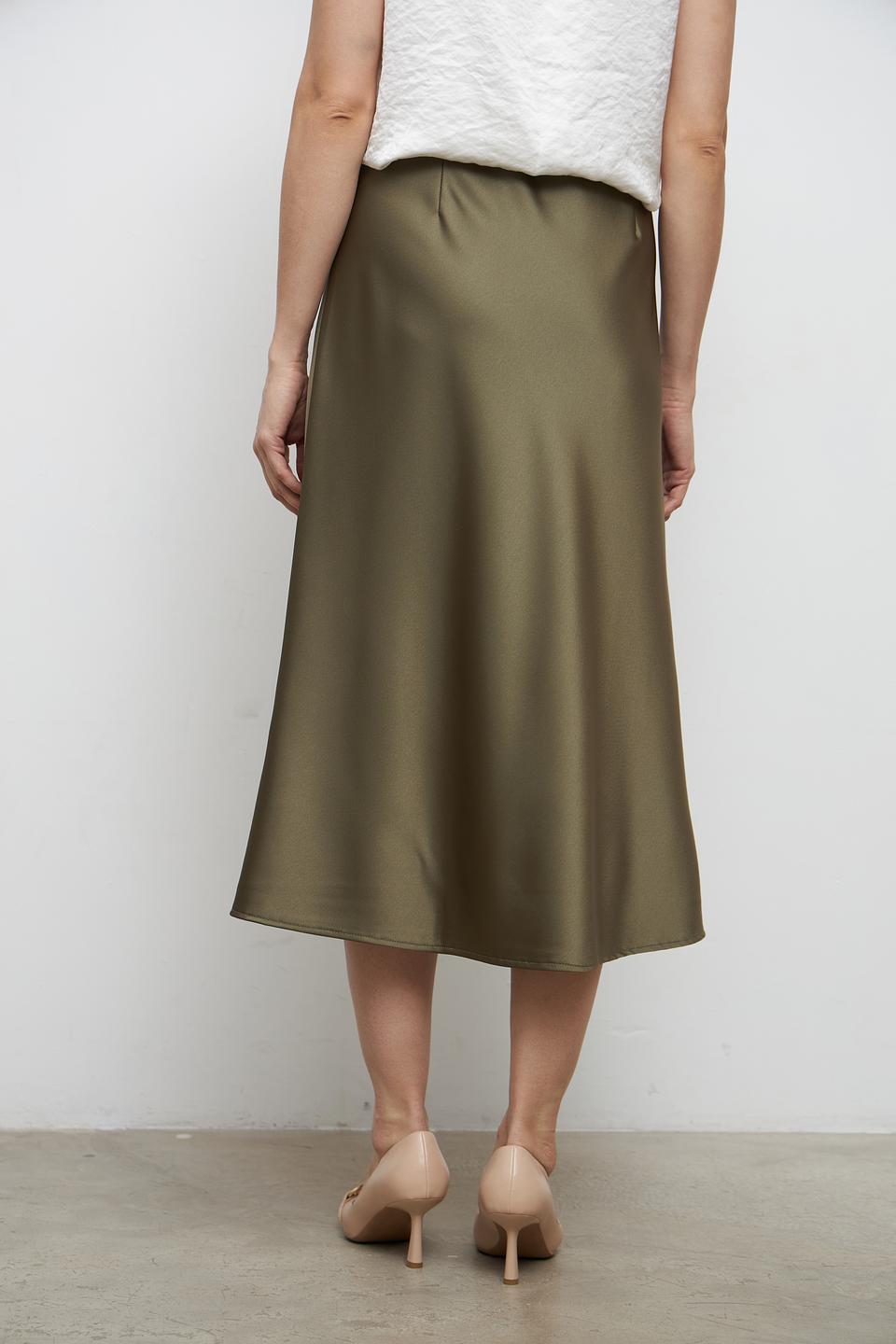 Юбка миди Betty and Co оливковая