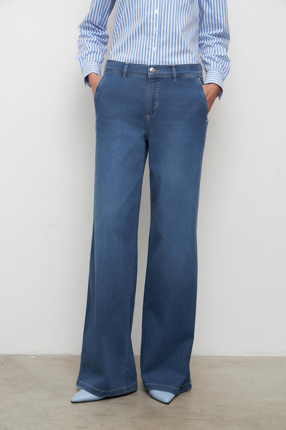 Джинсы палаццо Oui синие