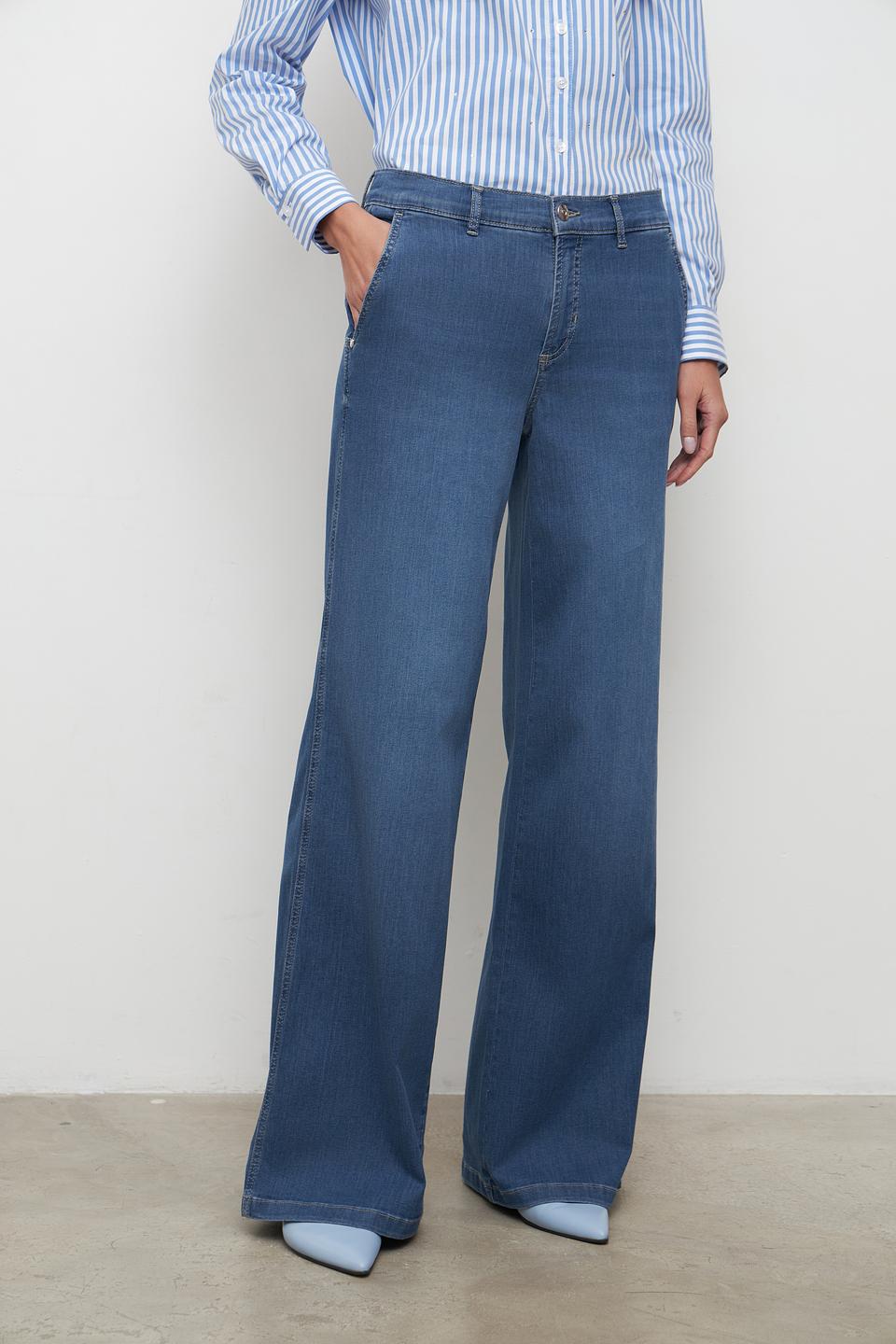 Джинсы палаццо Oui синие