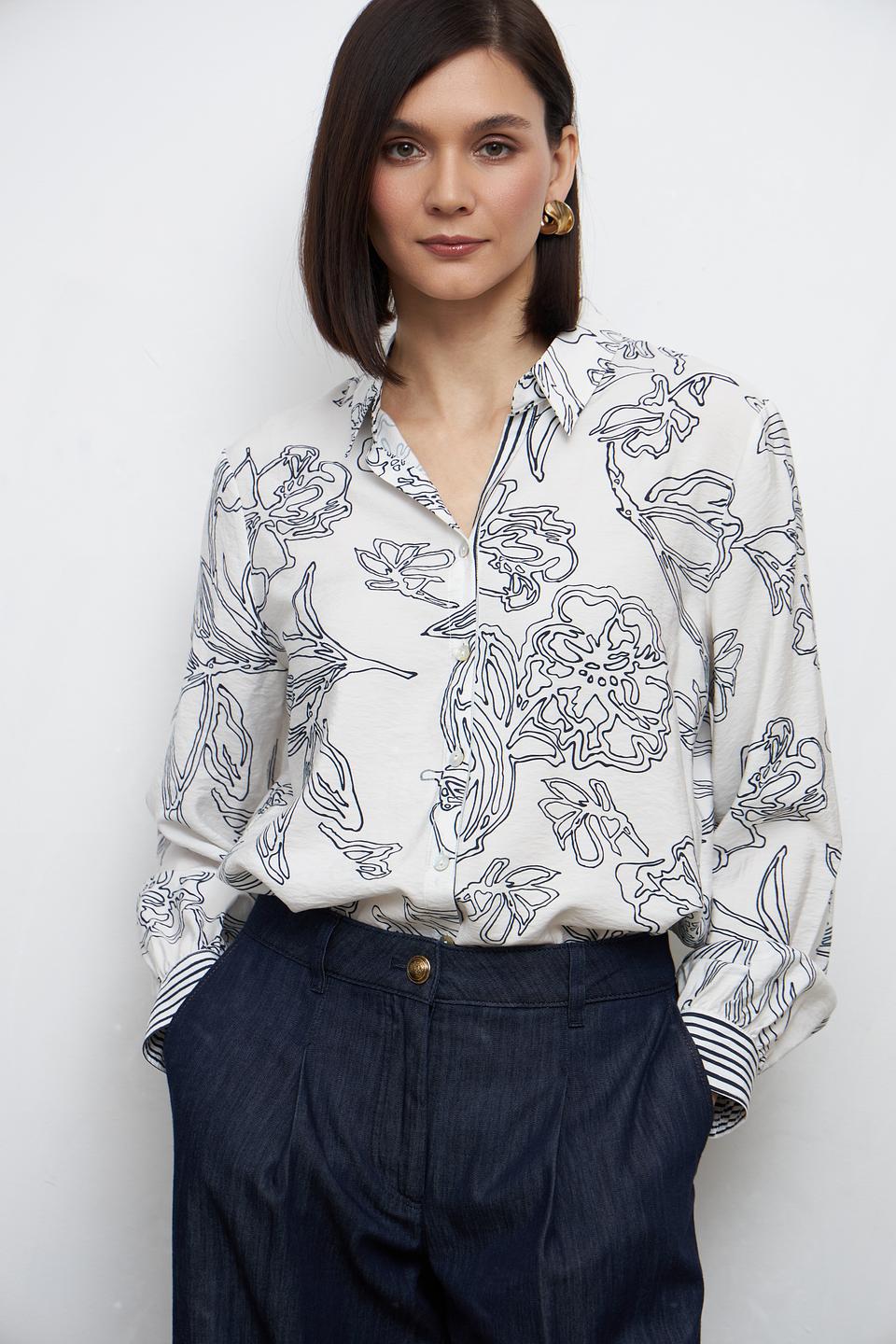 Блуза Bianca с цветочным принтом