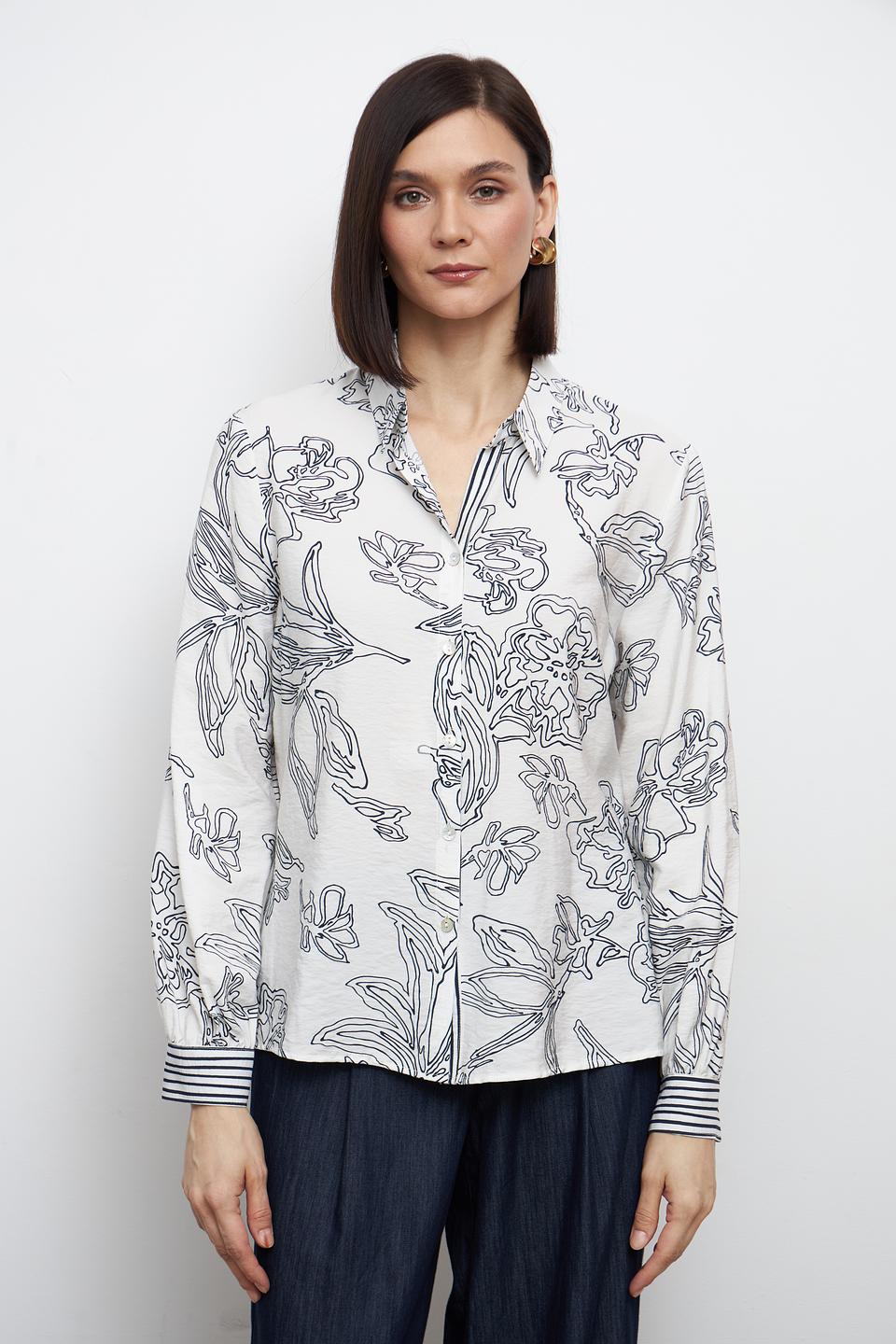 Блуза Bianca с цветочным принтом