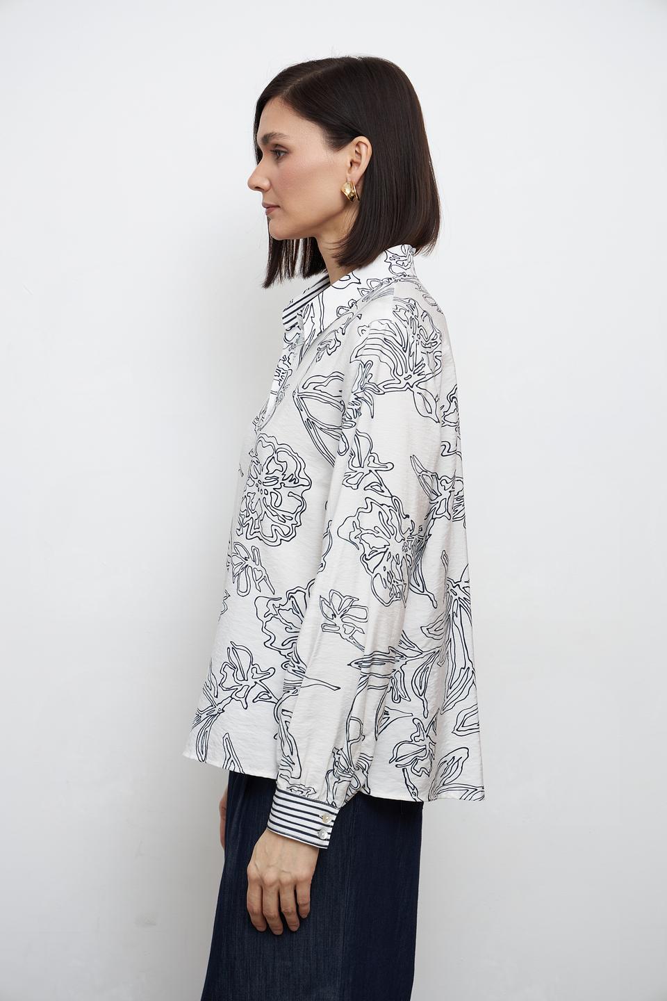 Блуза Bianca с цветочным принтом