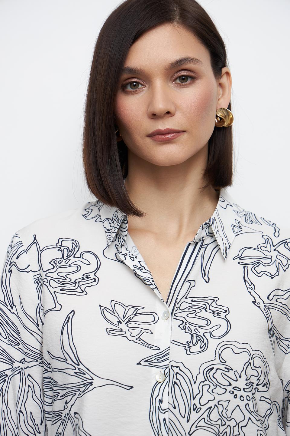 Блуза Bianca с цветочным принтом