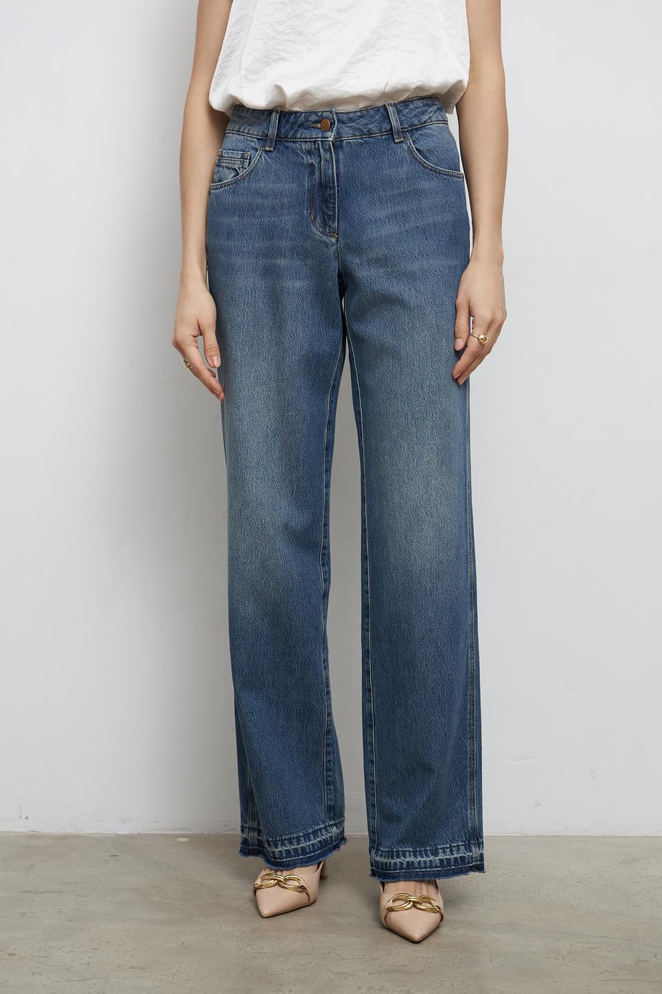 Джинсы Luisa Cerano широкие голубые