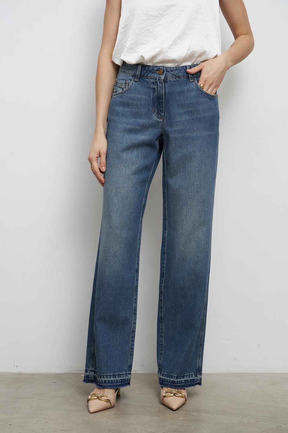 Джинсы Luisa Cerano широкие голубые