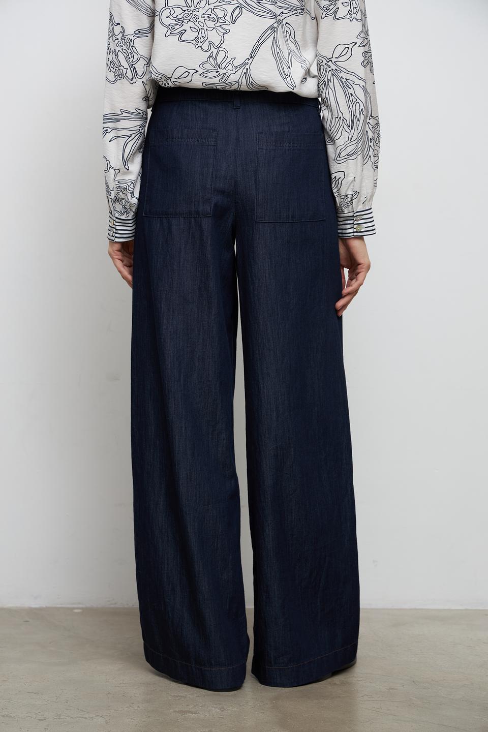 Джинсы палаццо Luisa Cerano тёмно-синие