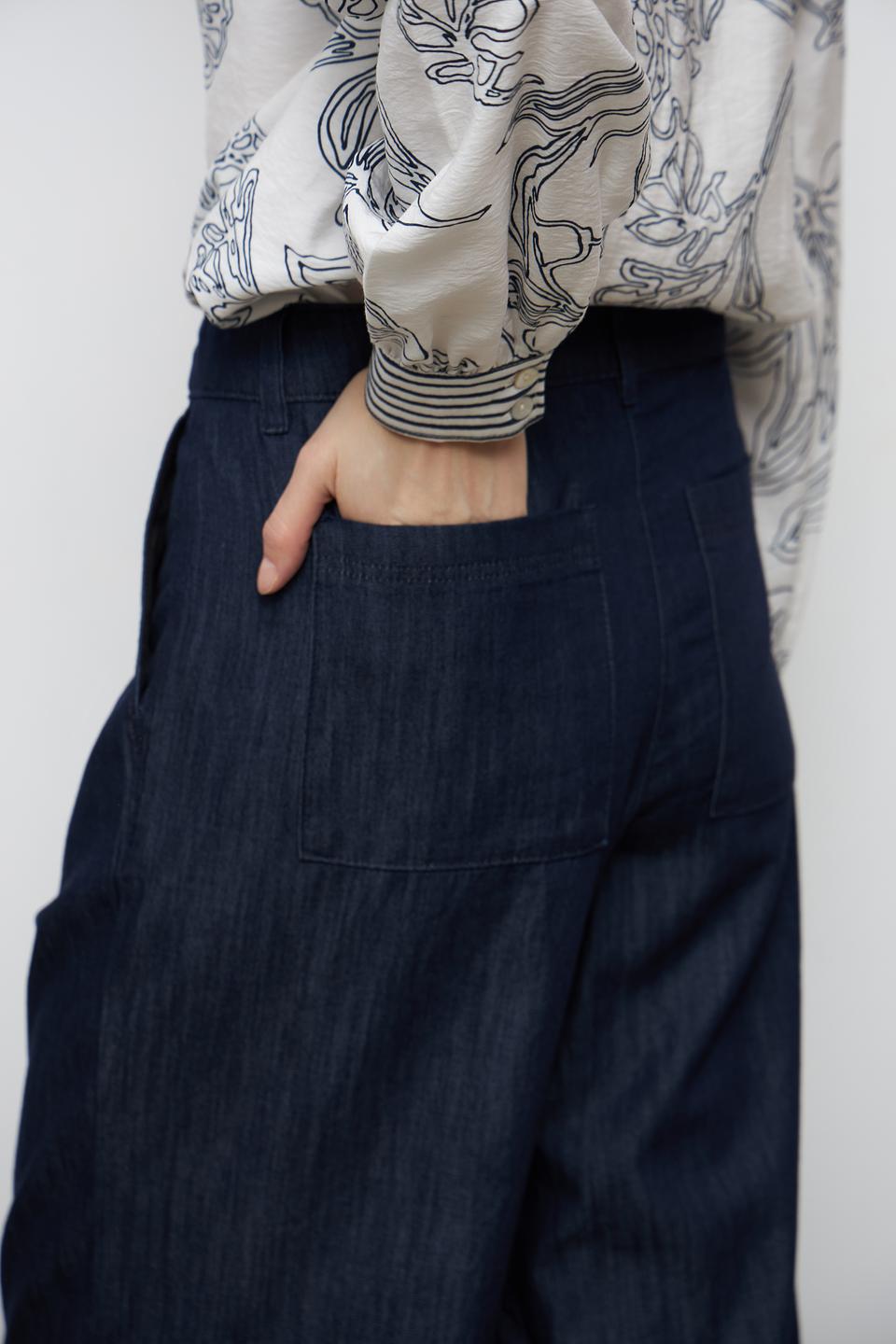 Джинсы палаццо Luisa Cerano тёмно-синие