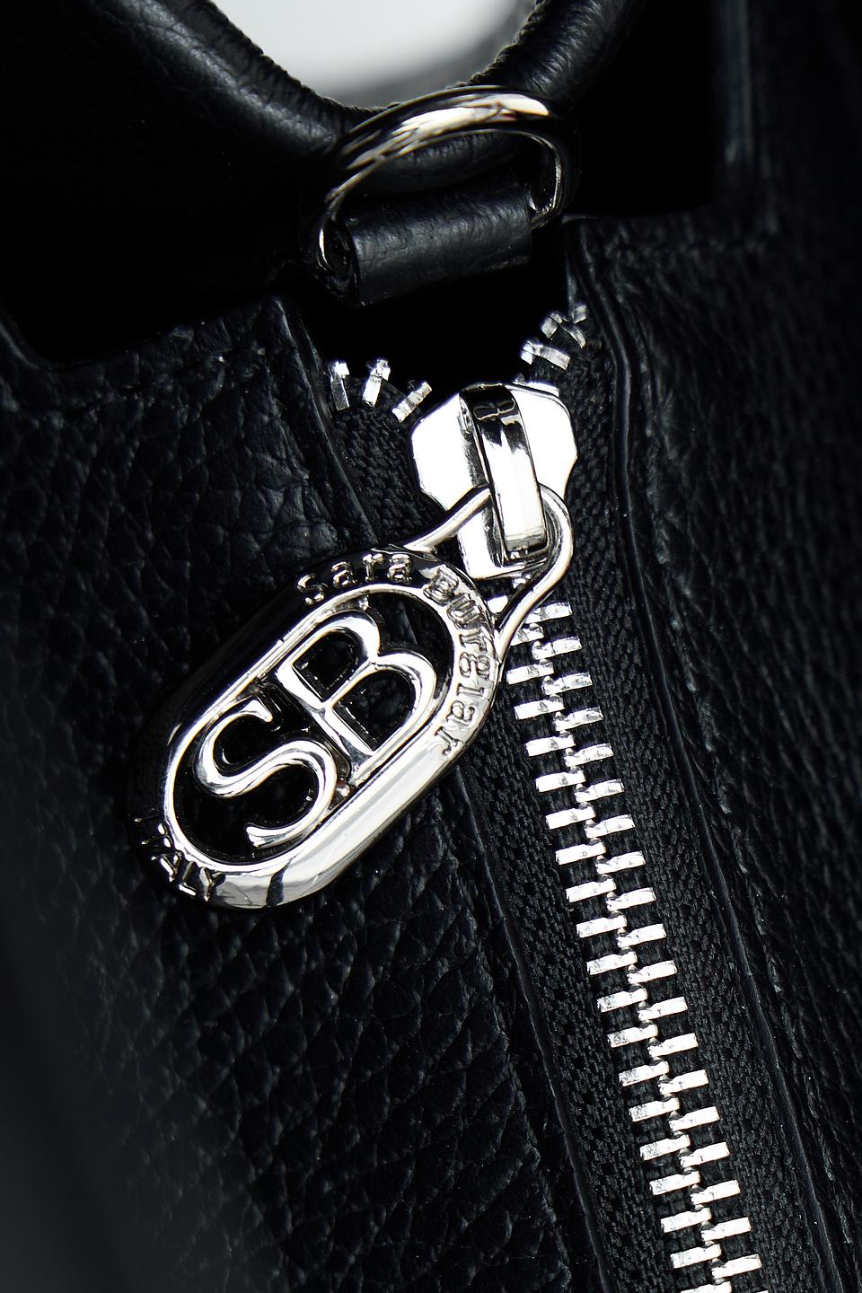 Сумка Sara Burglar с тиснением BB чёрная