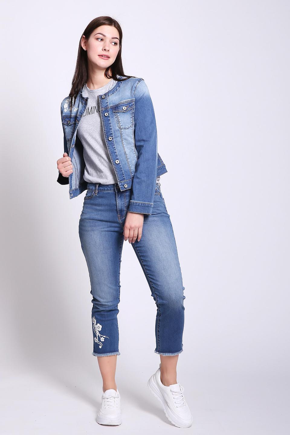 Жакет джинсовый Just Valeri с вышивкой