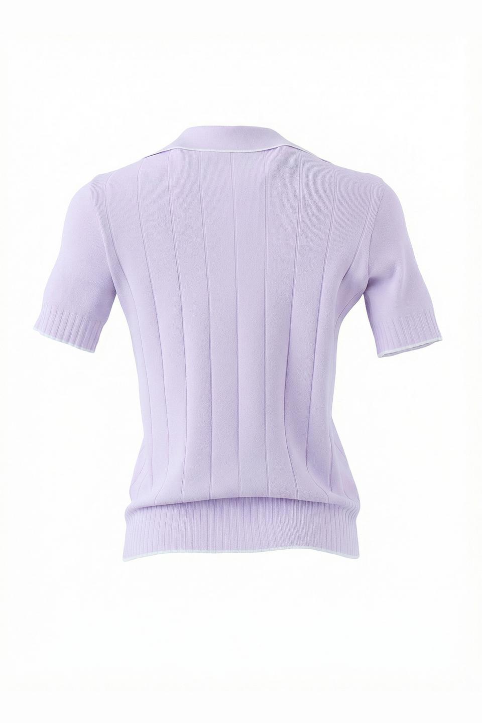 Джемпер Tricotier с воротником-поло лавандовый