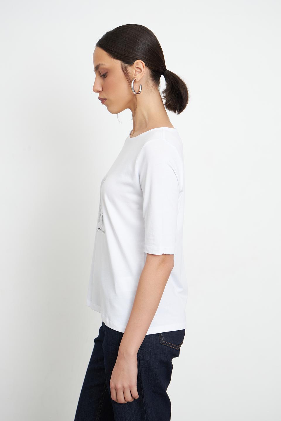 Футболка MORE and MORE с принтом