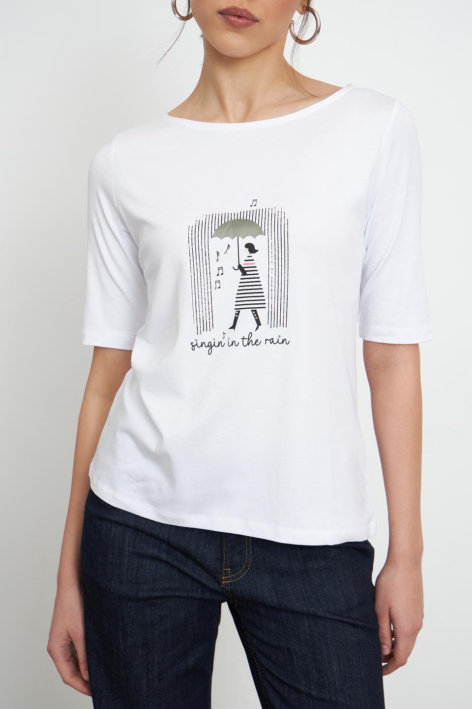 Футболка MORE and MORE с принтом