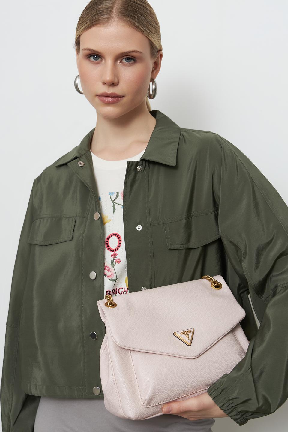 Guess сумка на цепочке пудрово-розовая