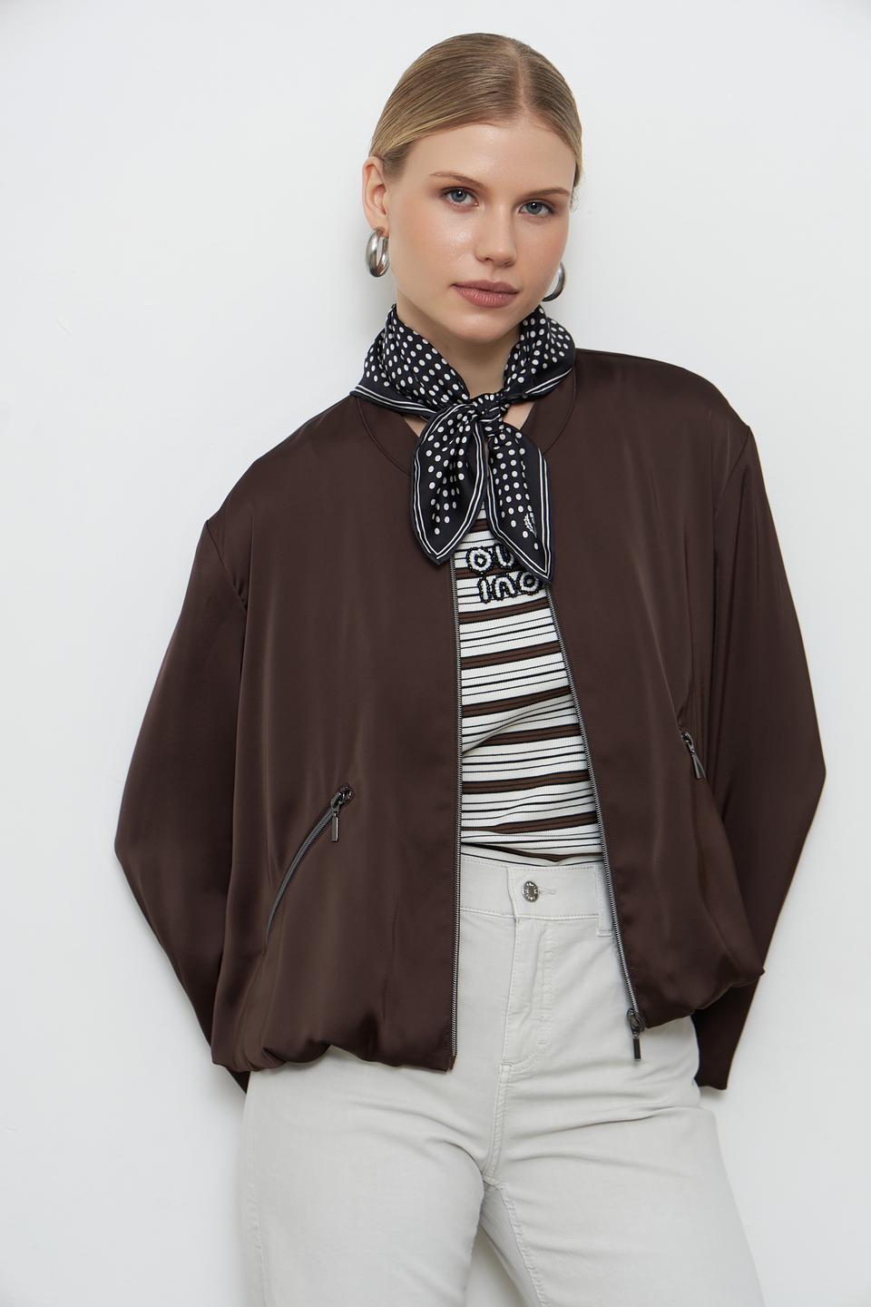 Шарф Fraas в горошек чёрный