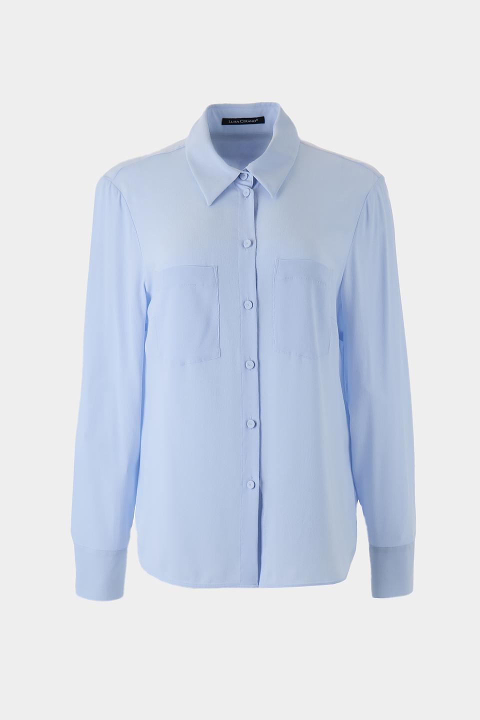 Блуза Luisa Cerano голубая с карманом