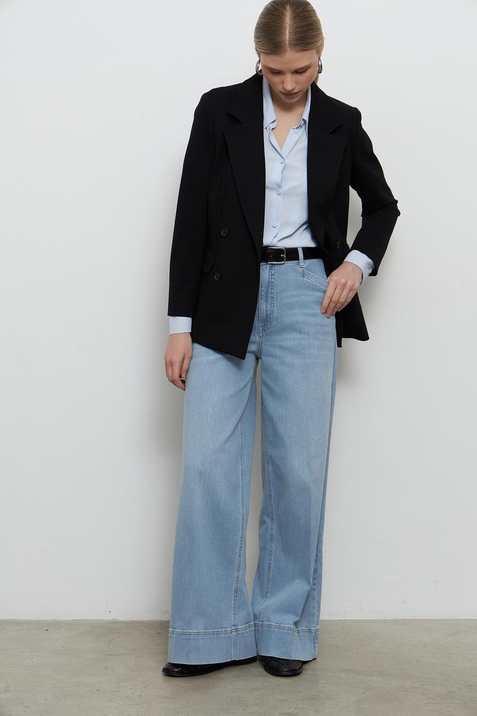 Джинсы Lecomte клеш голубой