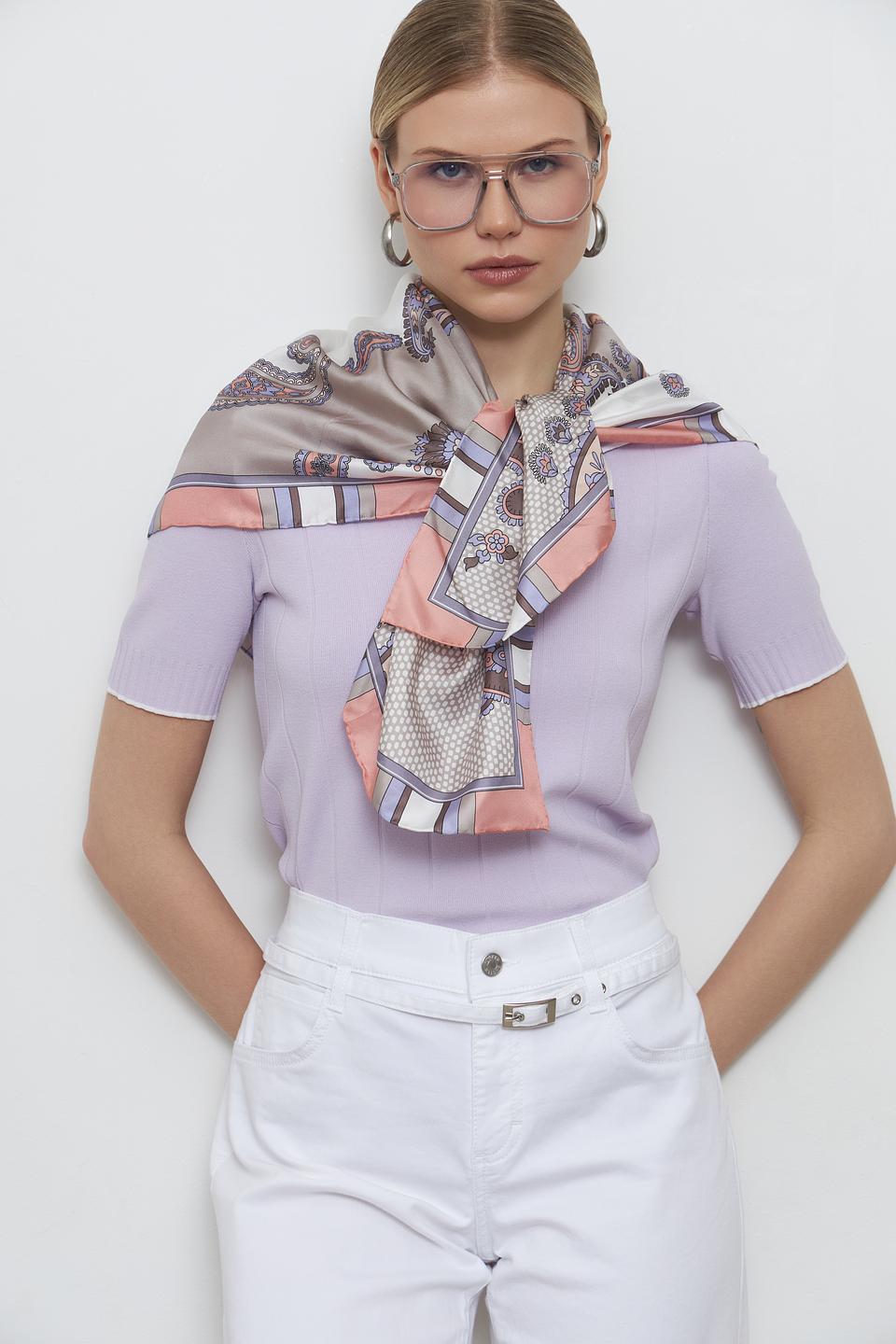 Шарф Fabretti с цветочным принтом