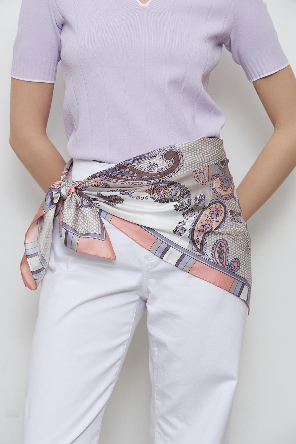 Шарф Fabretti с цветочным принтом