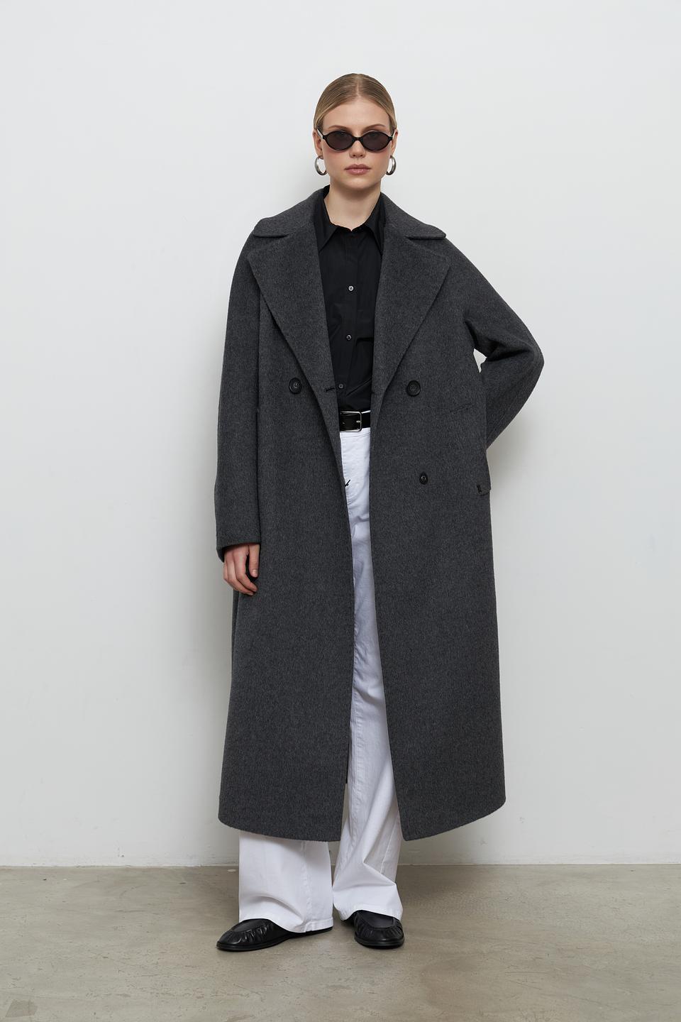 Пальто шерстяное Dolchemoda графит