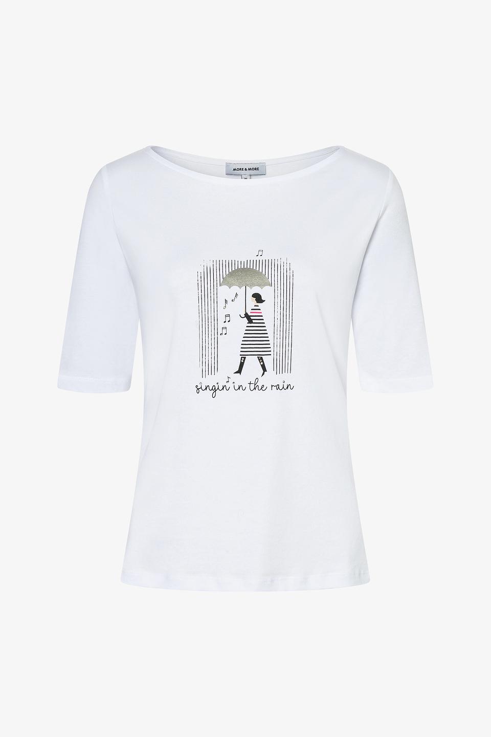 Футболка MORE and MORE с принтом