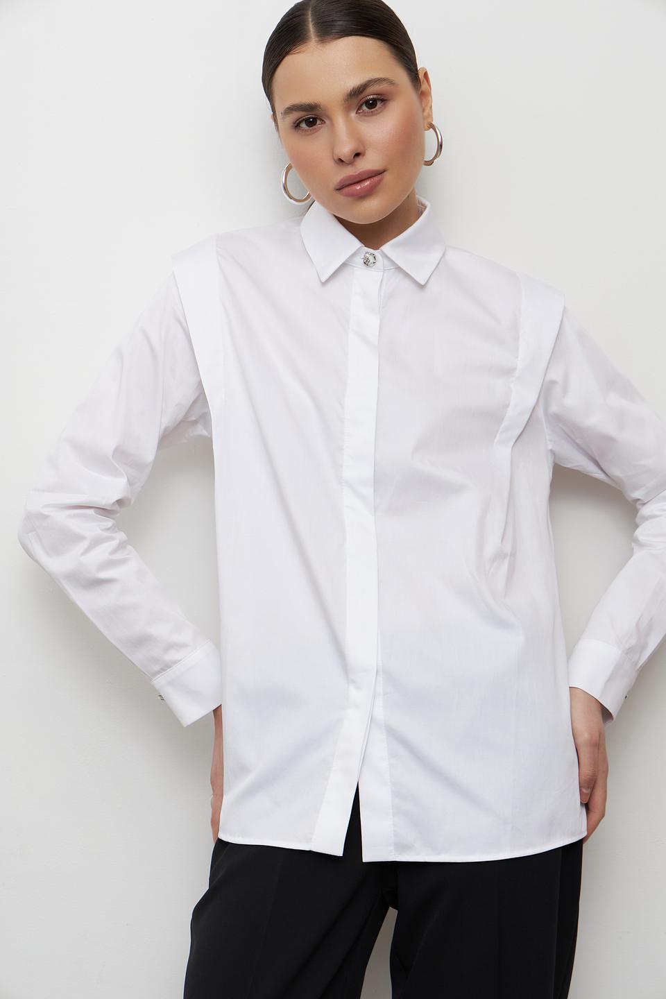 Блуза Emka с фигурным воротником