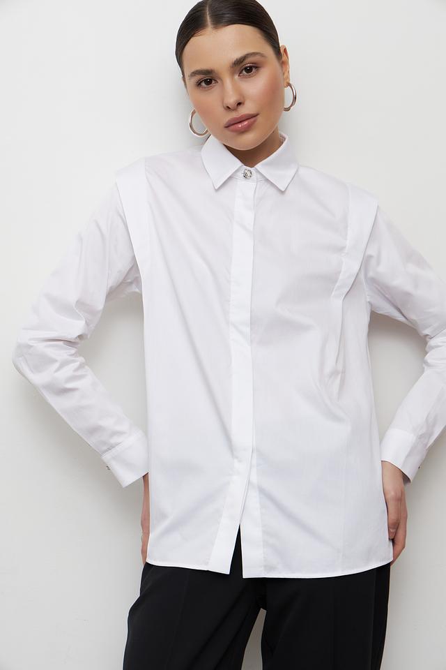 Блуза Emka с фигурным воротником