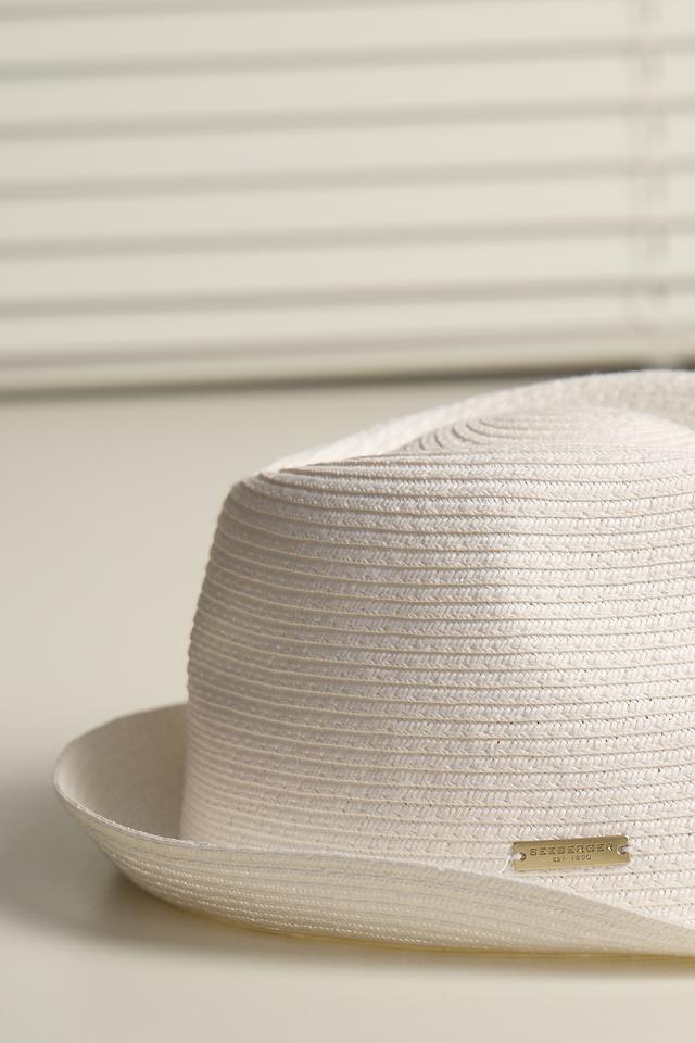 Шляпа Seeberger белая бумажная