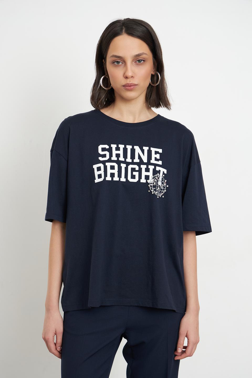 Футболка Marc Aurel Shine Bright темно-синяя