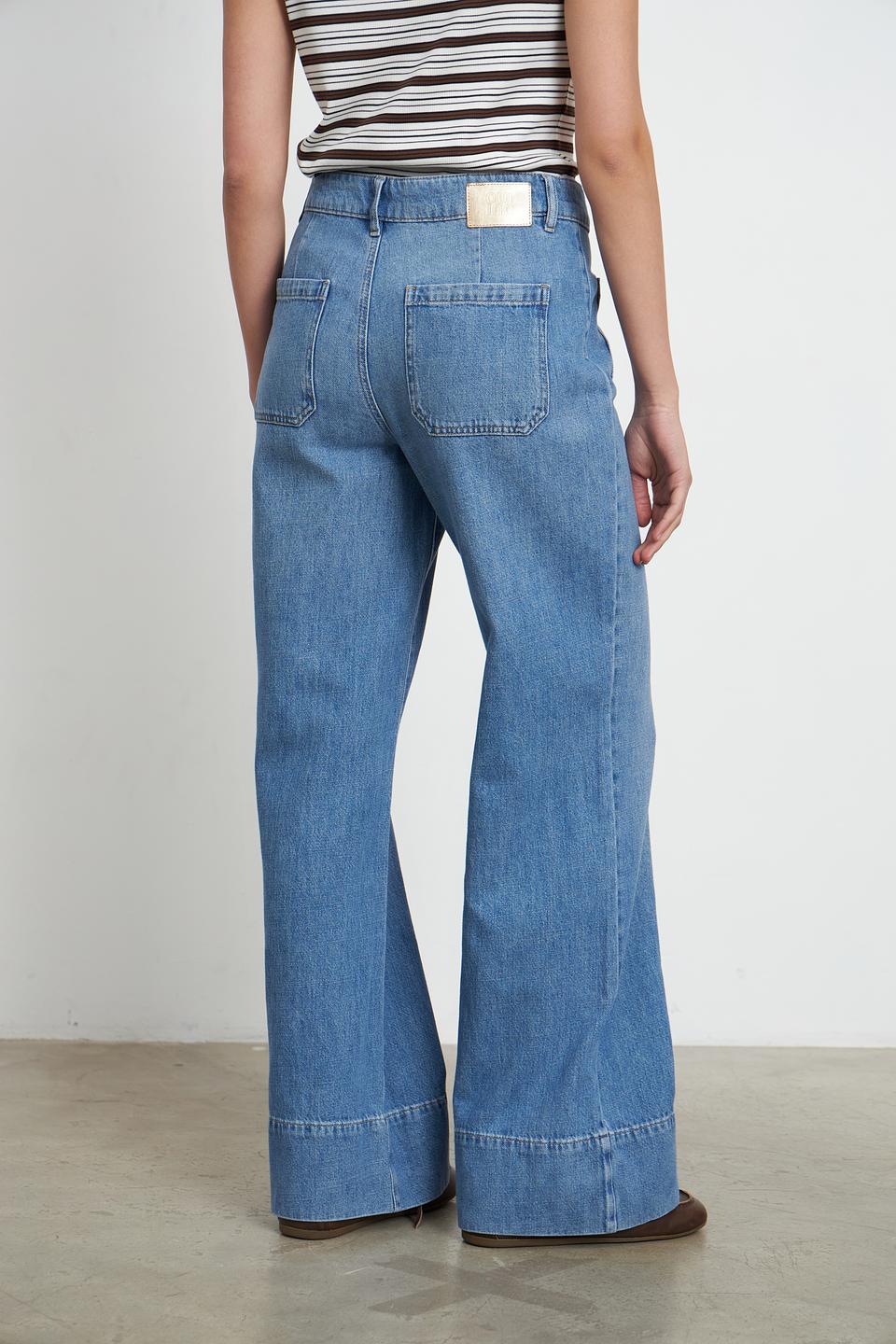 Джинсы клеш Oui голубые