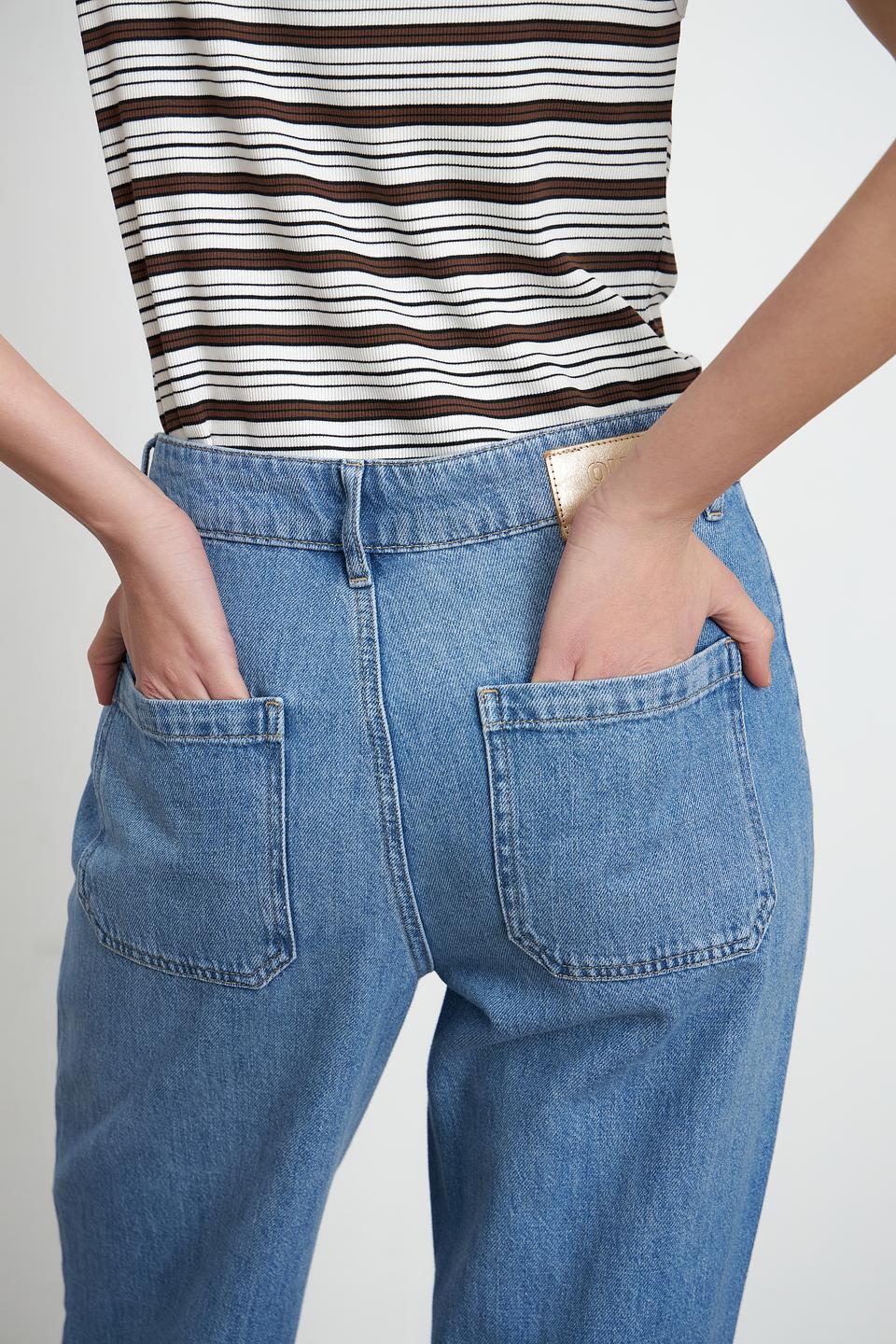 Джинсы клеш Oui голубые