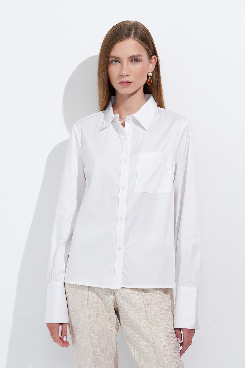 Блуза Monari белая с карманом