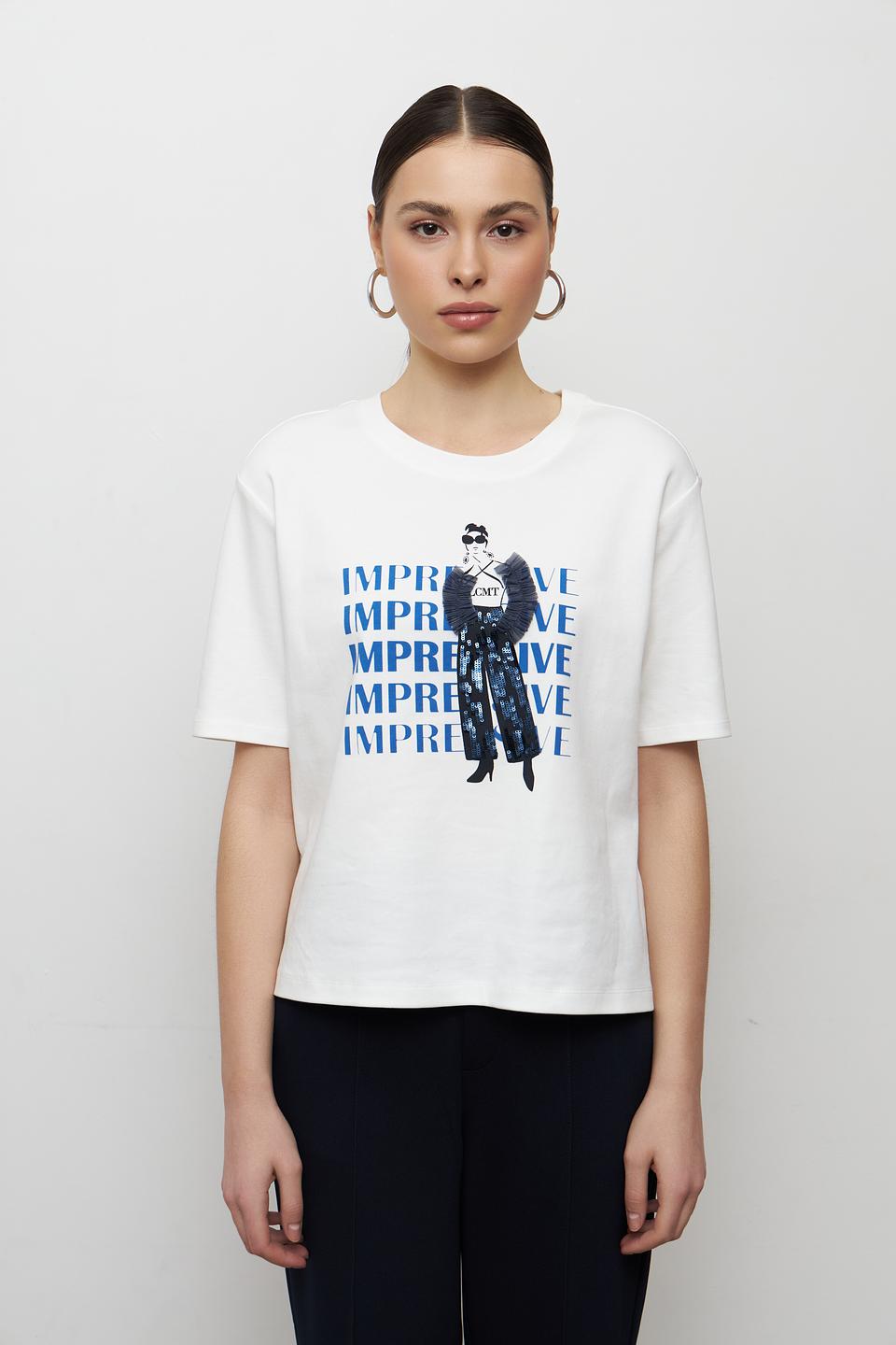 Футболка Lecomte с принтом