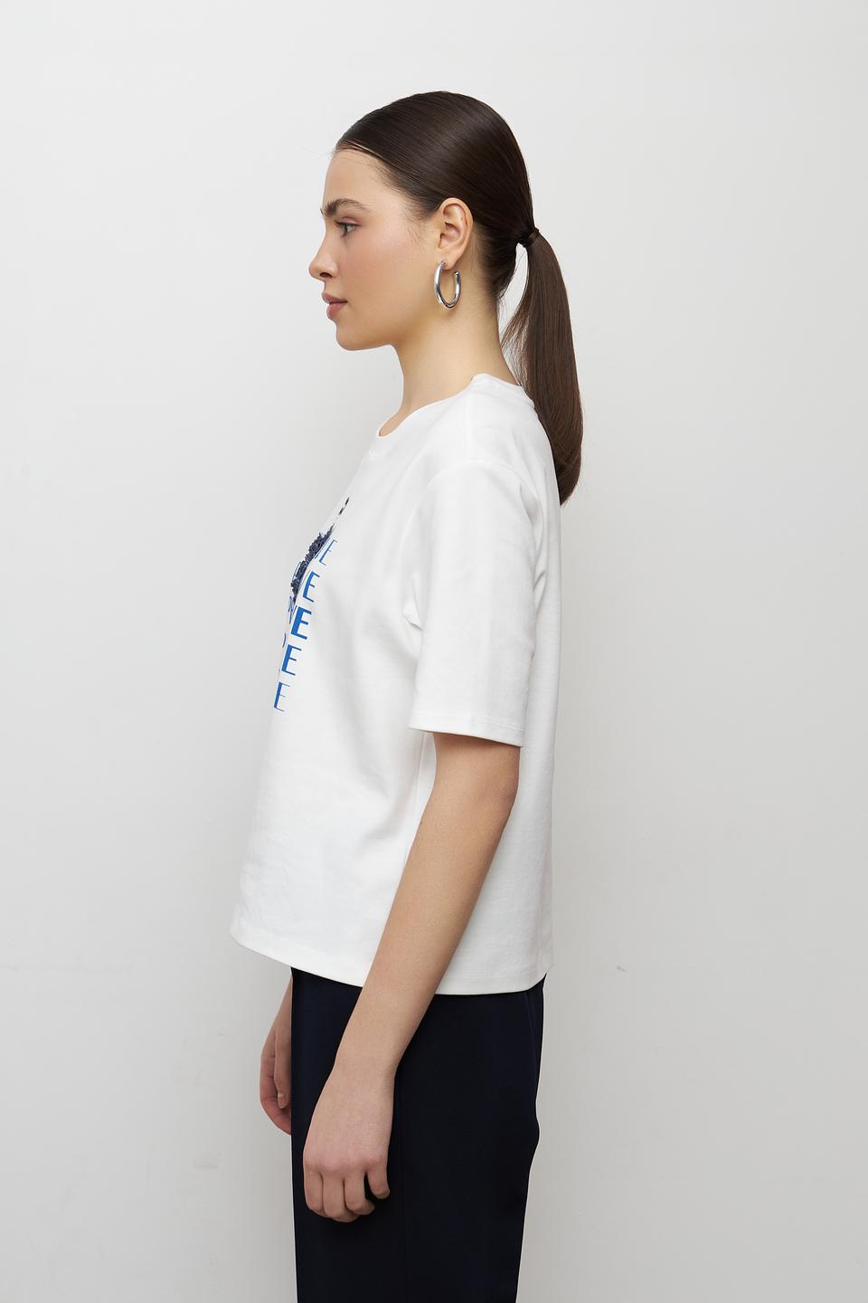 Футболка Lecomte с принтом