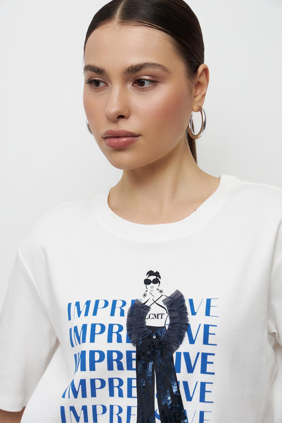 Футболка Lecomte с принтом