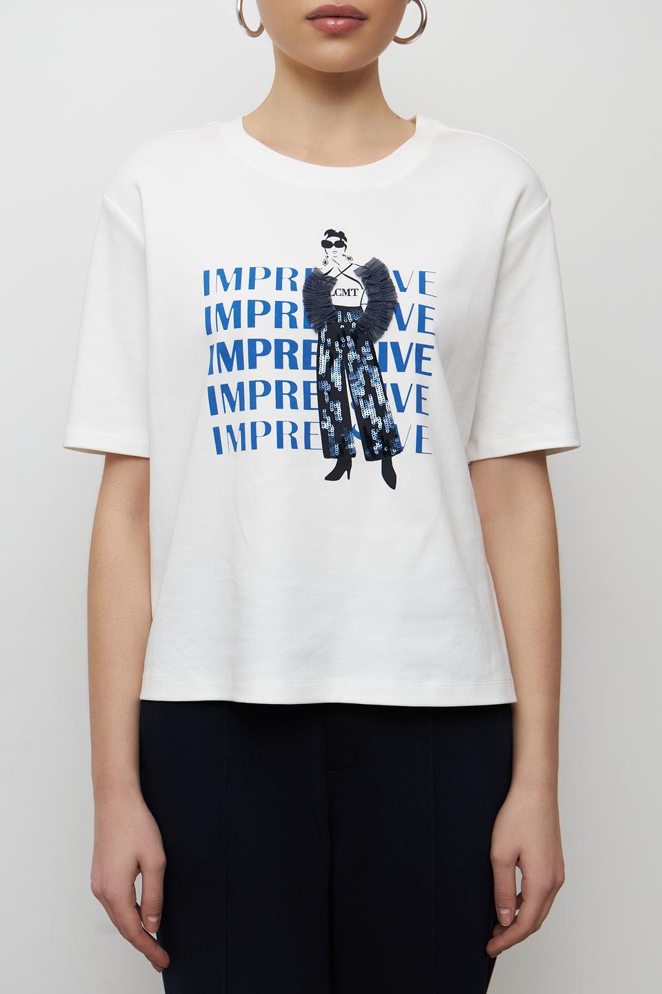 Футболка Lecomte с принтом