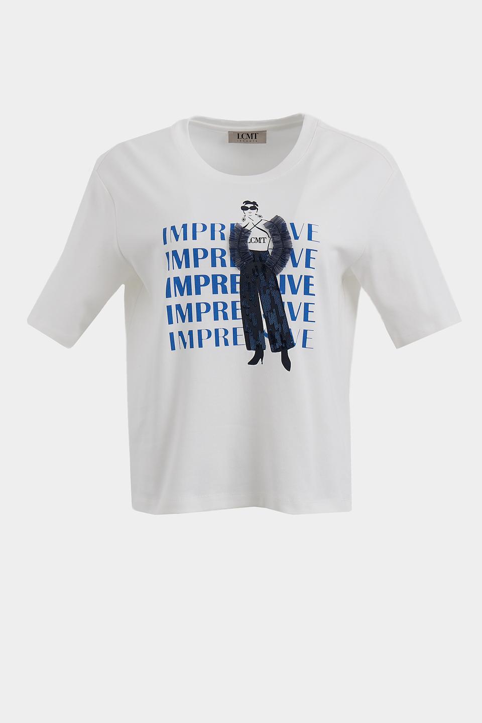 Футболка Lecomte с принтом