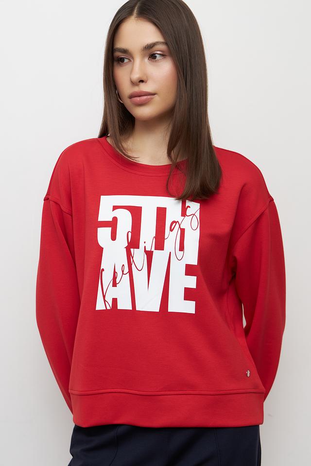 Пуловер Monari красный с принтом