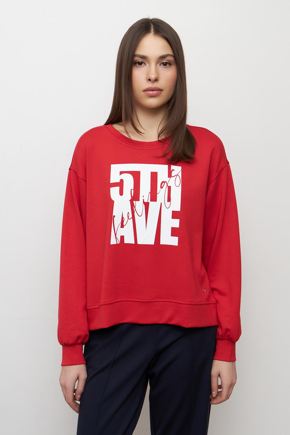 Пуловер Monari красный с принтом