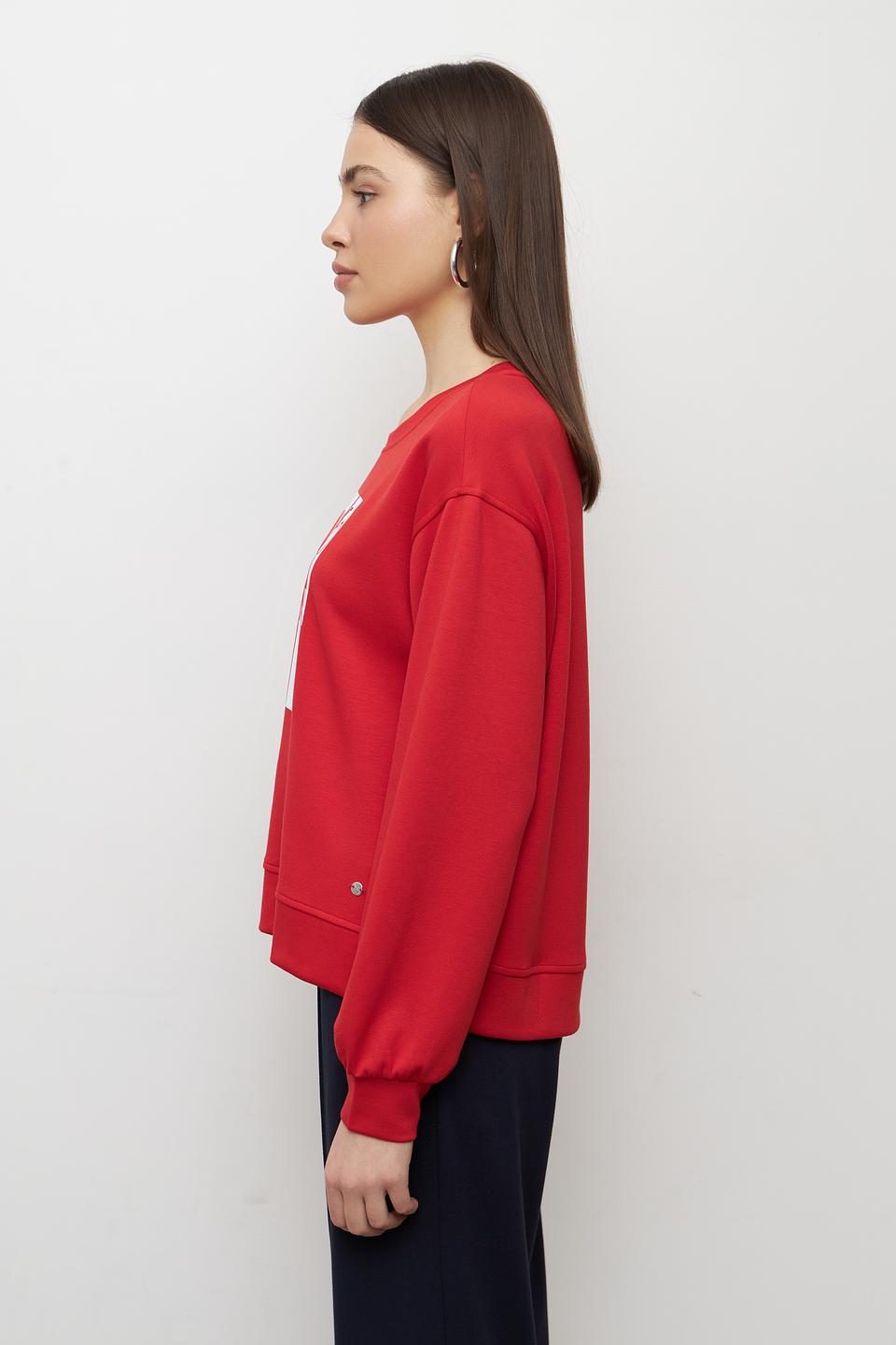 Пуловер Monari красный с принтом