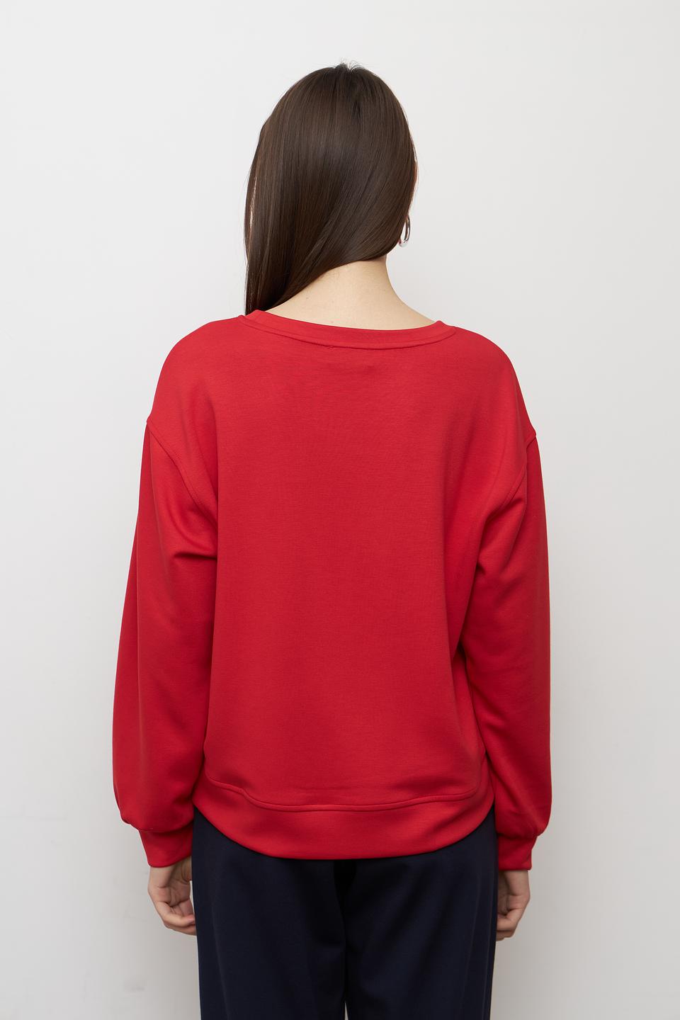 Пуловер Monari красный с принтом