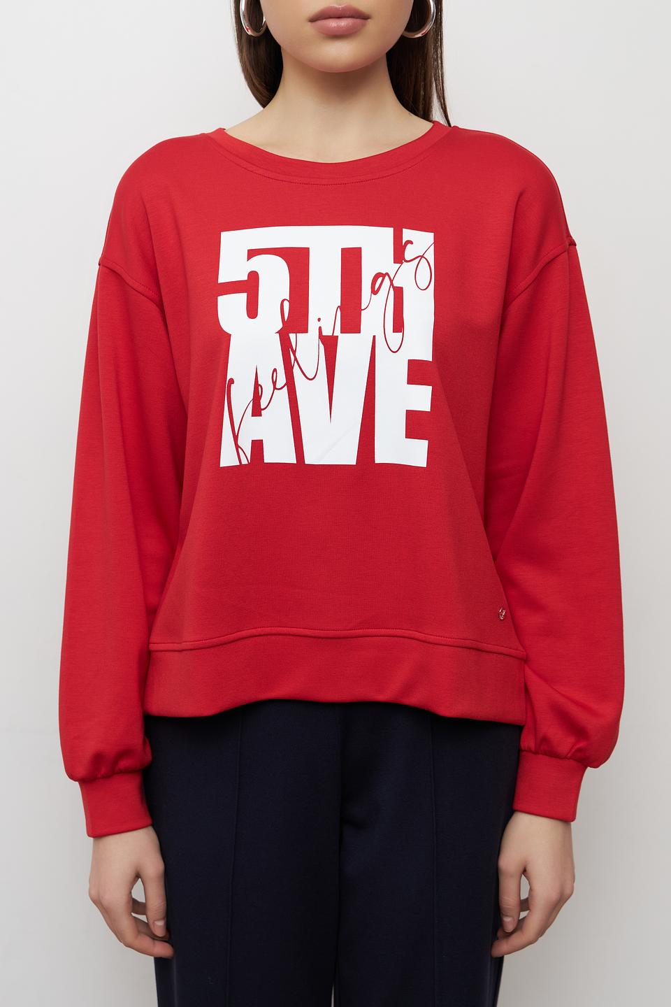 Пуловер Monari красный с принтом