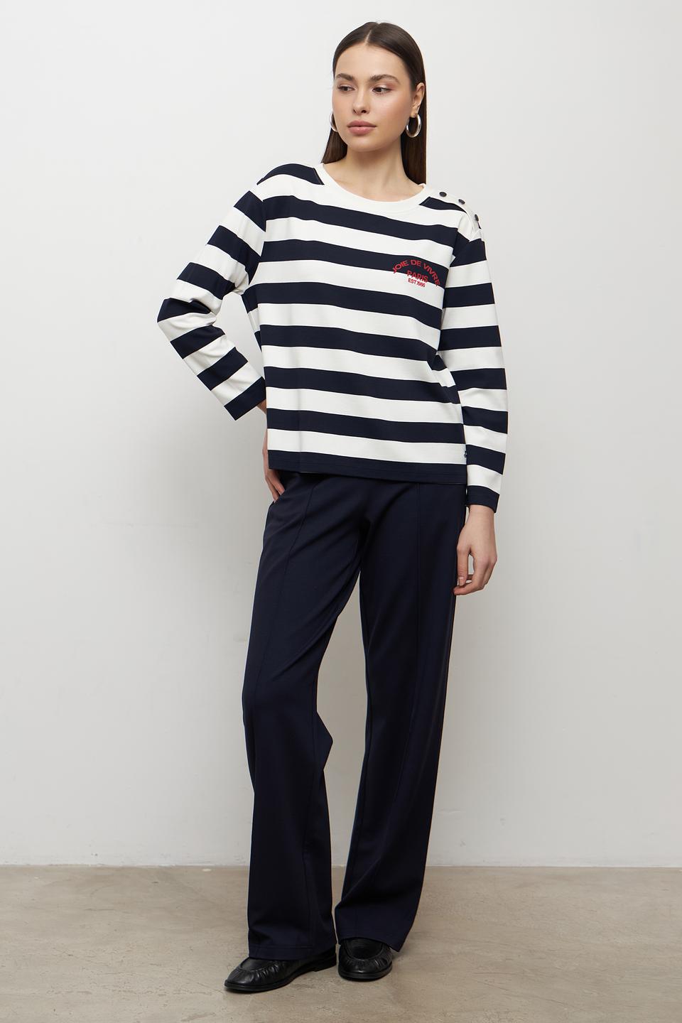 Пуловер Monari в полоску