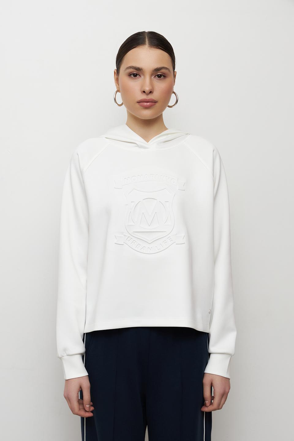 Пуловер Monari с логотипом белый